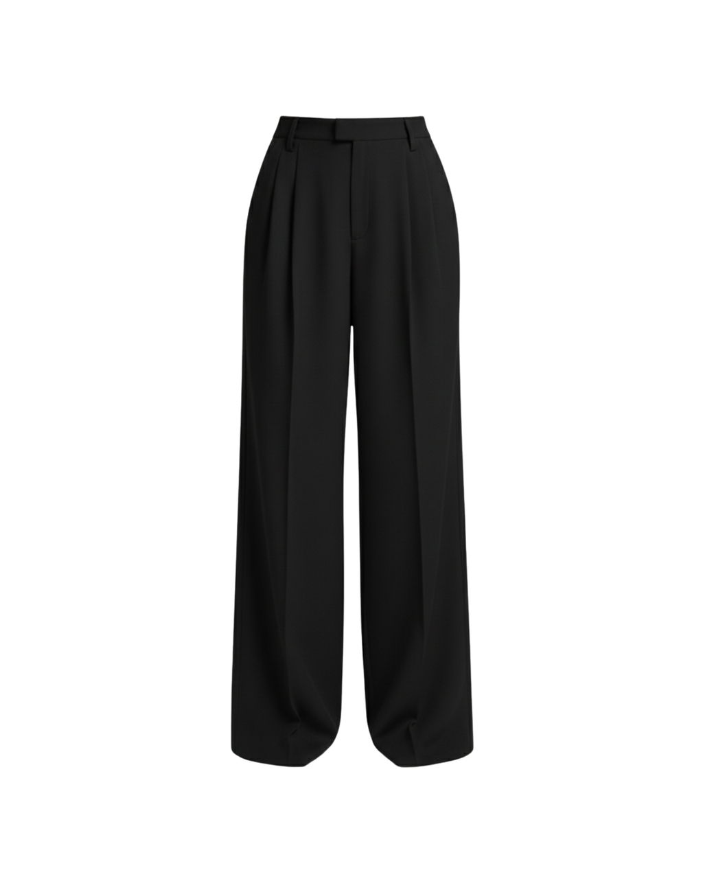Black Solid Pants