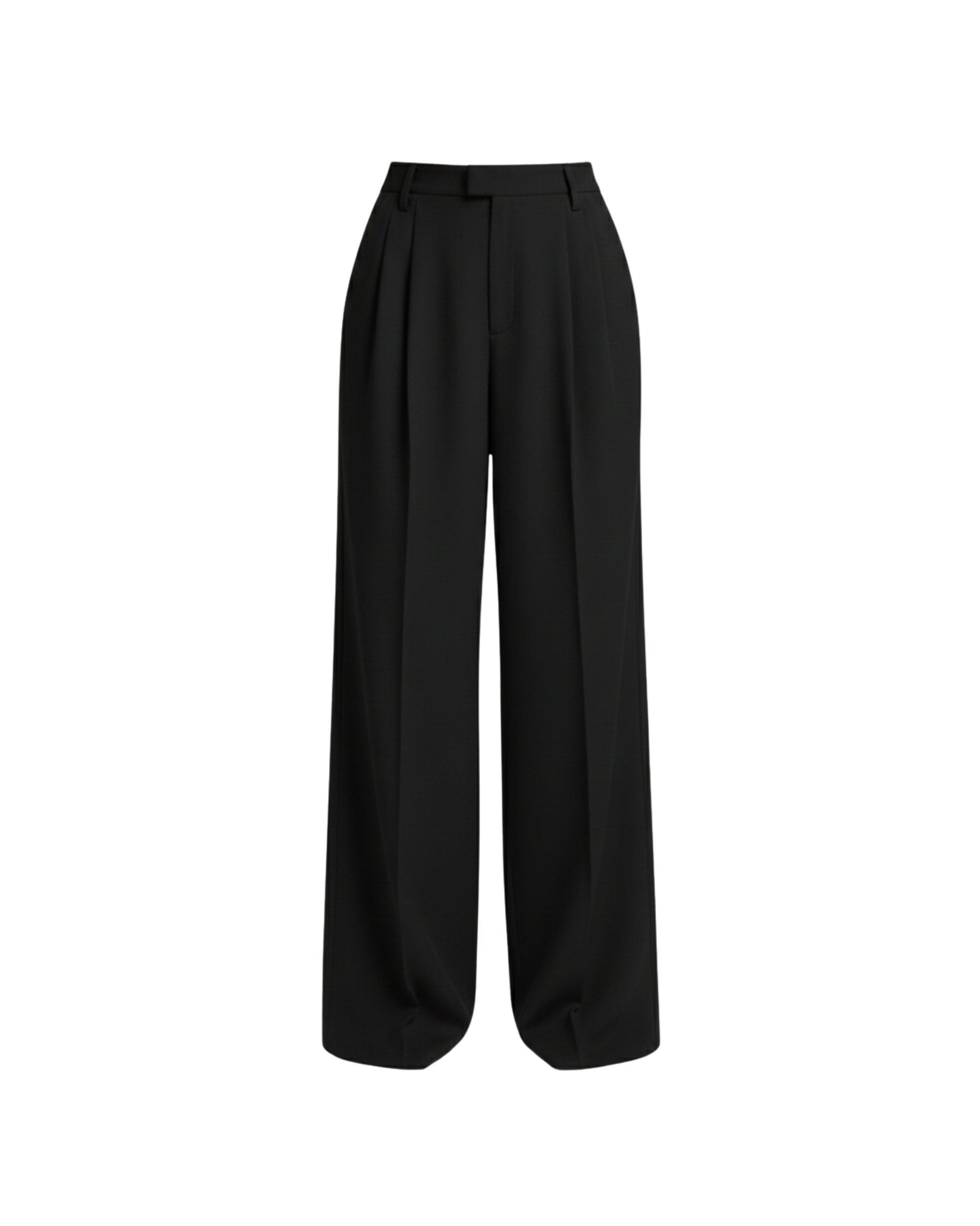 Black Solid Pants