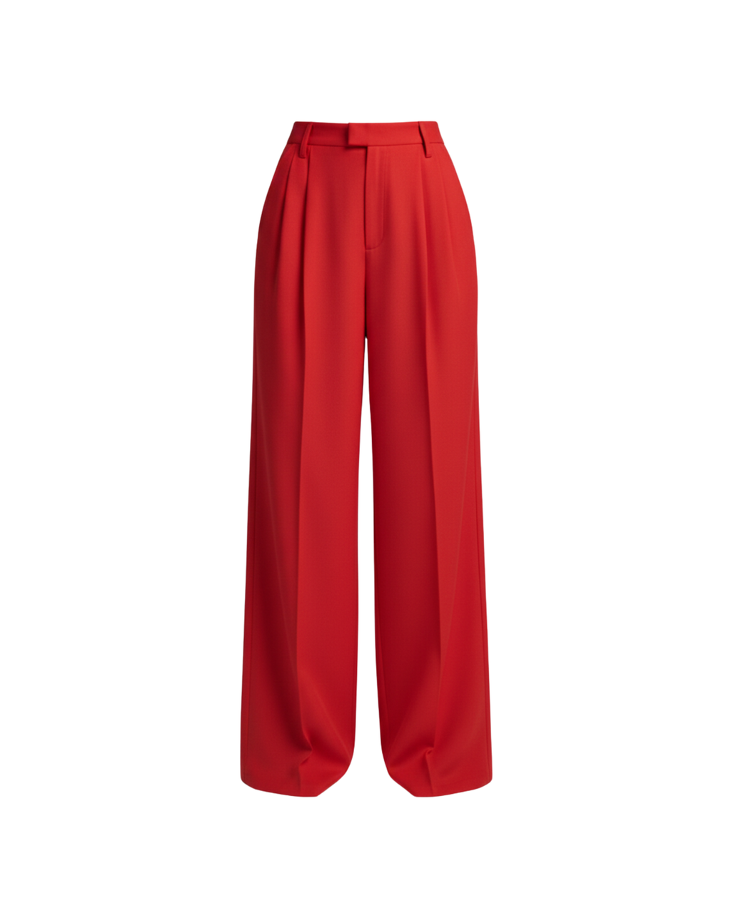 Red Solid Pants