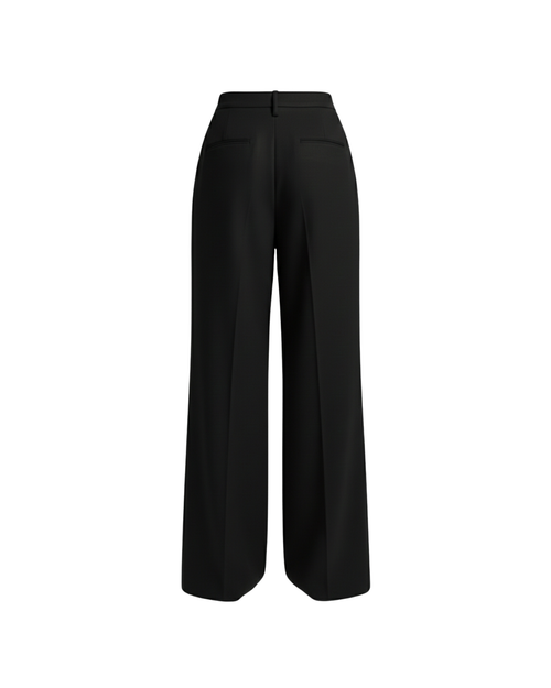 Black Solid Pants
