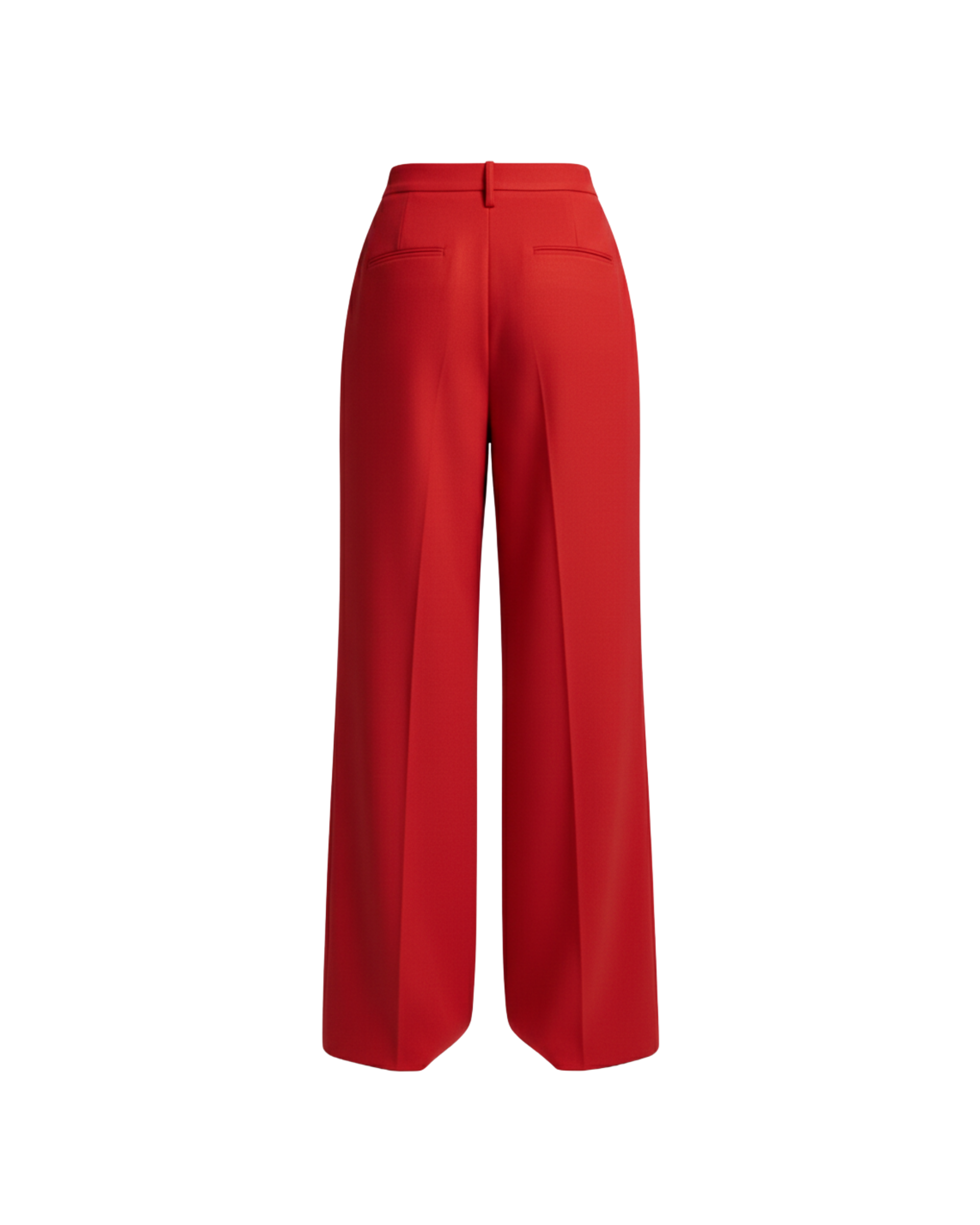 Red Solid Pants