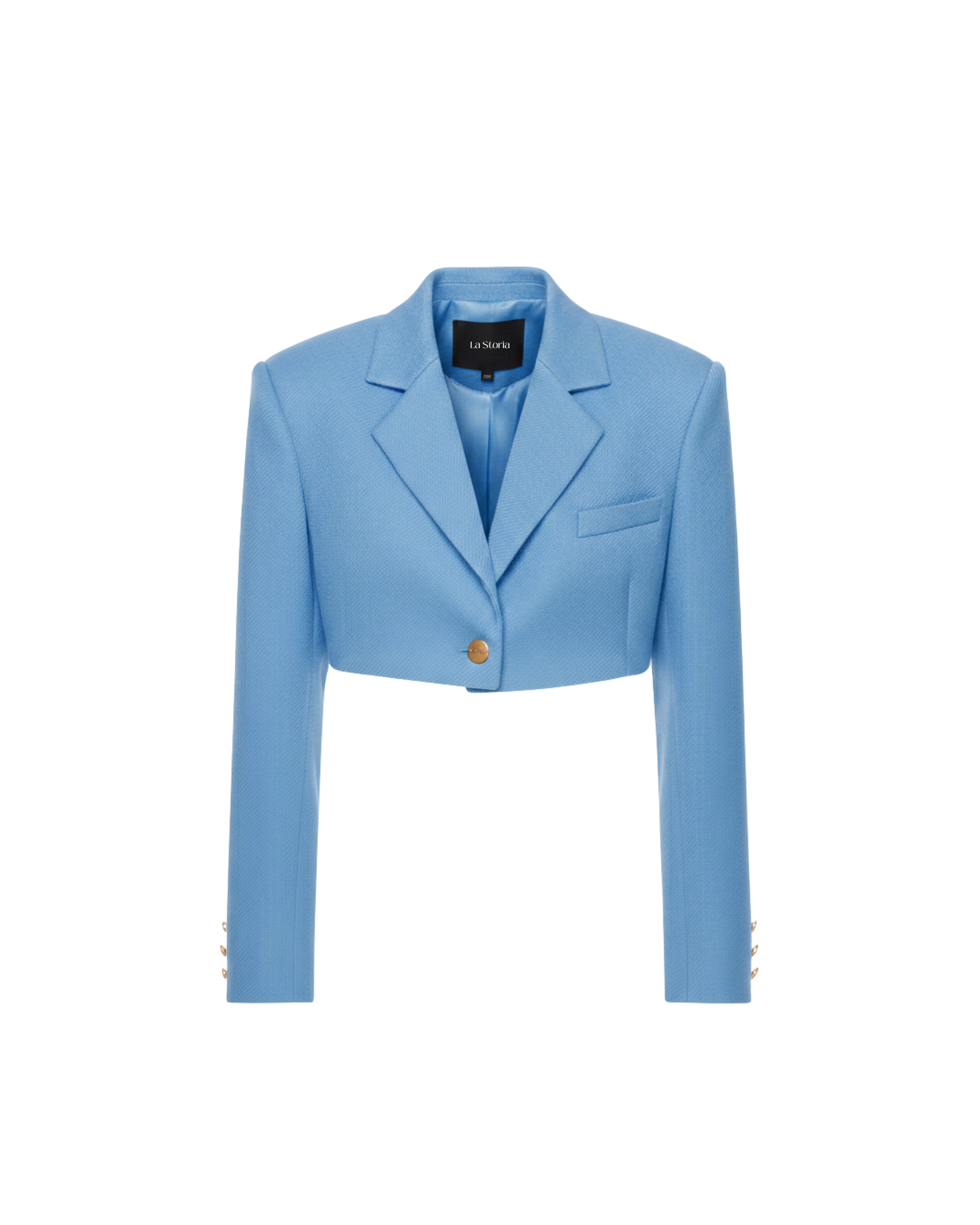 The Azure Vice Cropped Blazer