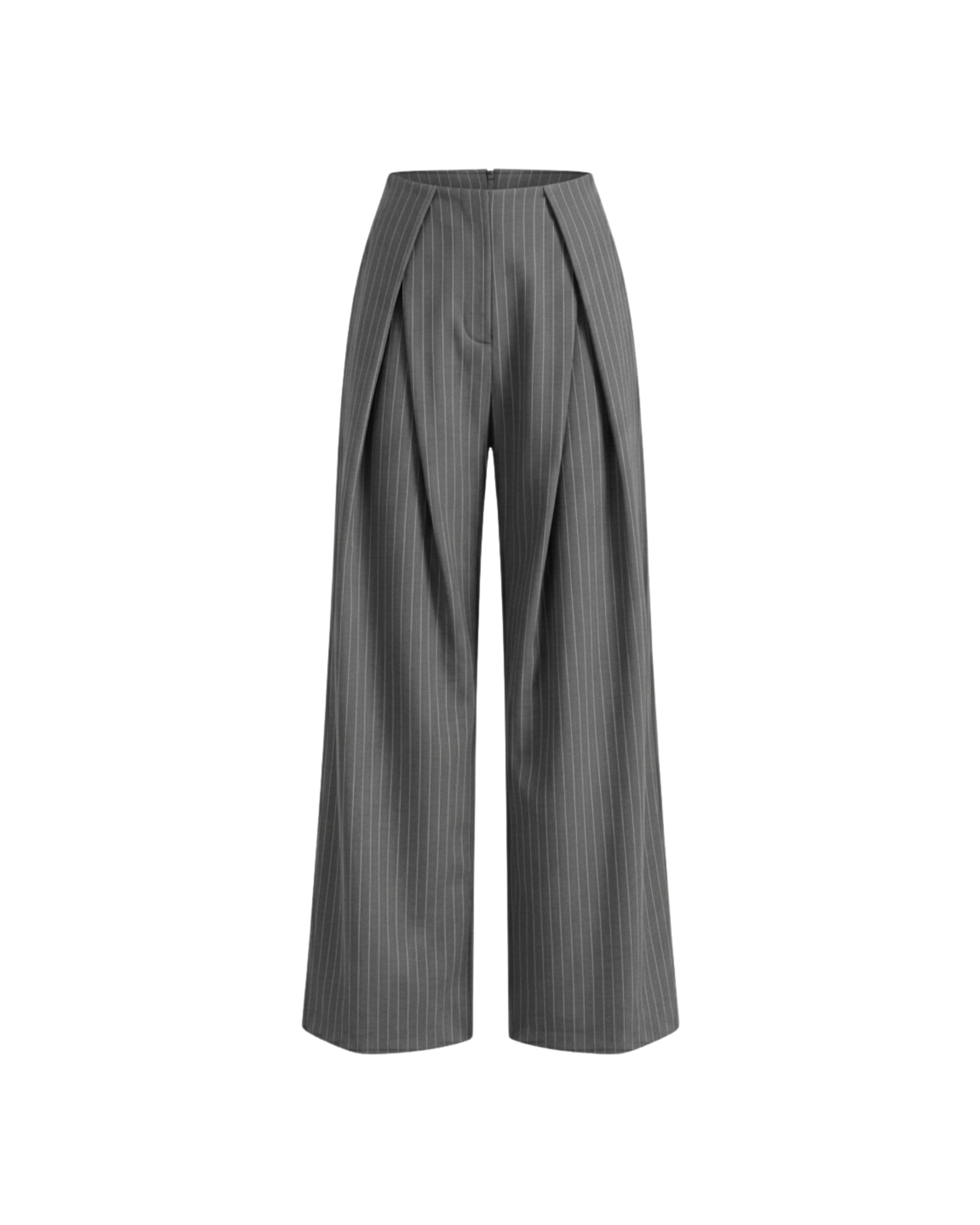 Grey Striped Pants