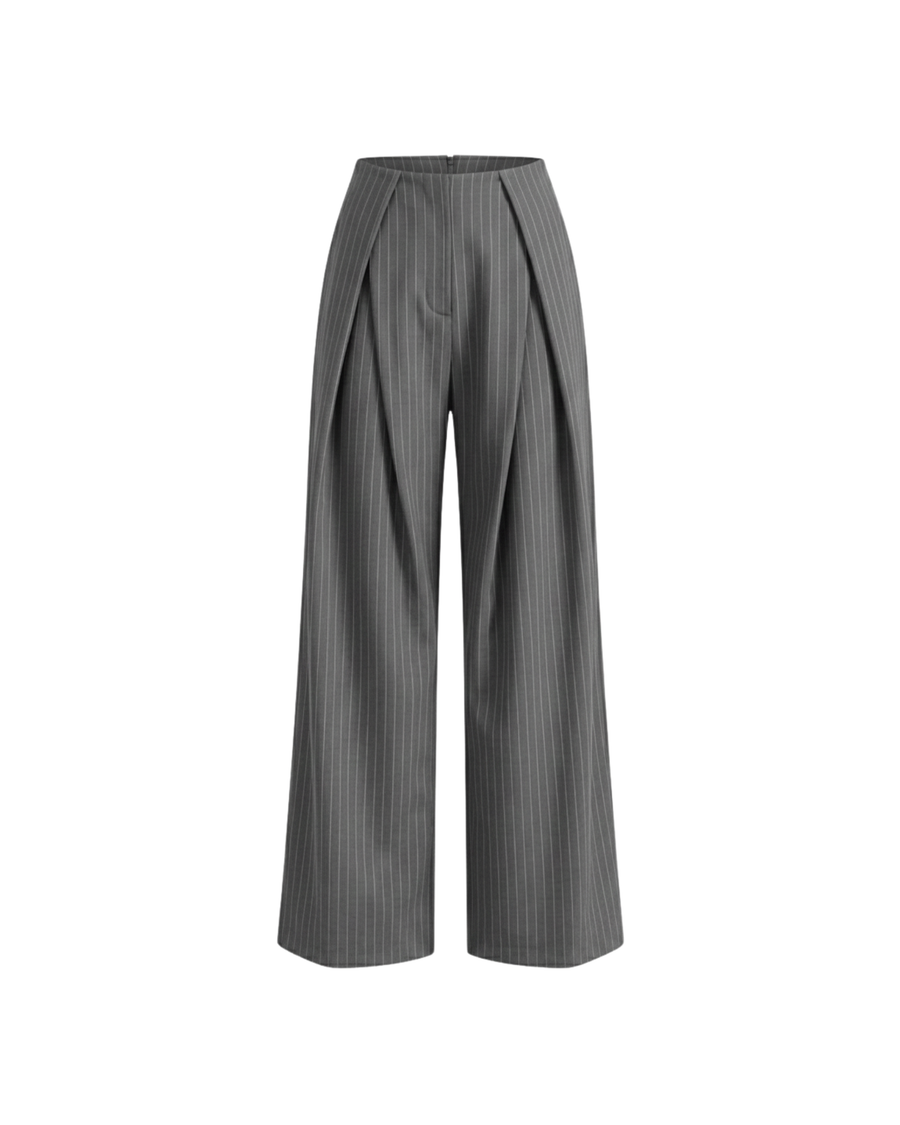 Grey Striped Pants