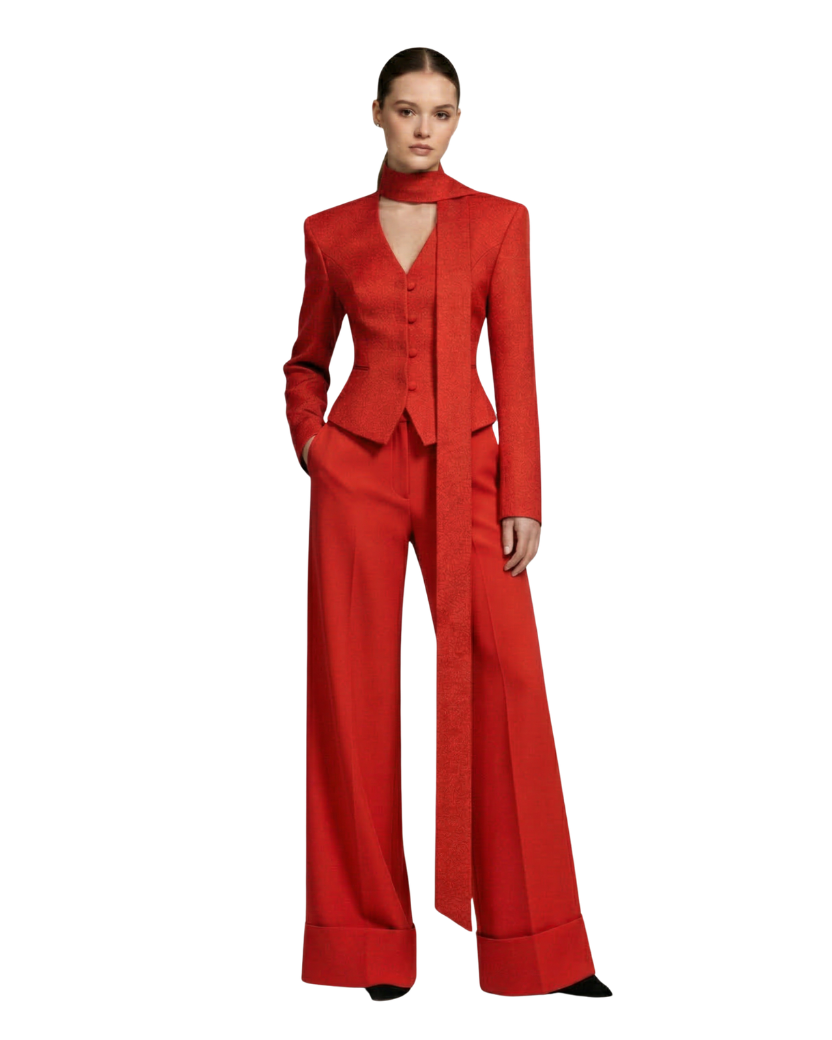 Red Long Sleeve Set